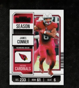 JAMES CONNER 2023 Panini Season Contenders #2 Steelers Cardinals come nuovo - Foto 1 di 2