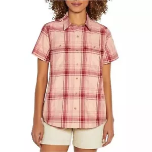 Eddie Bauer Adventure Performance Pink Plaid Button Down Top Size XXL - Picture 1 of 9