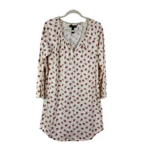 Lauren Ralph Lauren Nachthemd Blumenmuster Spitzenbesatz Damen Größe S Weiß & Rot - Bild 1 von 12