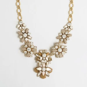 New J. Crew Crystal & Stone Symmetry Statement Bib Necklace-17-20" - Picture 1 of 6