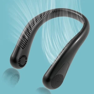 Bladeless Personal Neck Fan, Leafless, Rechargeable, Headphone Design 3-speed - Picture 1 of 8