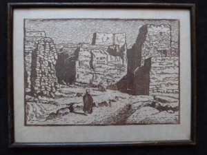 Paul Leschhorn 1876-1952 - xilografía - paisaje norteafricano - Imagen 1 de 9