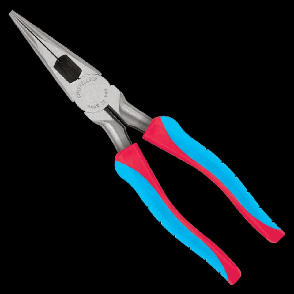 Alicates de nariz larga Channellock 318CB 8-3/8" 212 MM código azul con cortador lateral EE. UU.  Foto 1 de 1