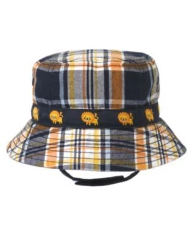 GYMBOREE FRIENDLY LEÓN NARANJA A CUADROS LEÓN CUBO SOMBRERO 0 3 6 12 18 24 NUEVO CON ETIQUETAS Foto 1 de 1