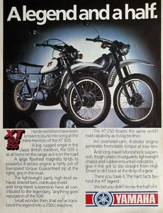 YAMAHA XT500 / XT250 ORIGINAL 1981 COLOUR ADVERTISEMENT 28cm x 21cm - Picture 1 of 4