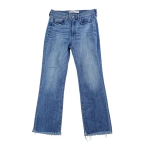 AYR The Bomb Pop High Rise Cropped Bootcut Jeans Damen 30 helle Waschung ausgefranster Saum - Bild 1 von 12