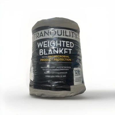 Tranquility - 48 in x 72 in Gray 12 Ibs Weighted Blanket  - Image 1 of 4