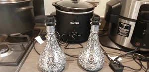 Mirrored Glass Mosaic Chrome Table Lamp - Fully Tested And Working (DC) - Picture 1 of 4