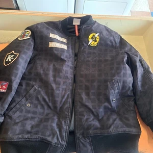 Kappa Men's Size Full-Zip Authentic Black Alexander Bomber Jacket - Picture 1 of 12