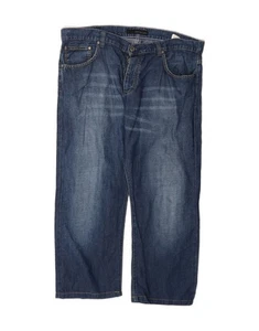 CALVIN KLEIN Womens Straight Jeans W36 L26 Navy Blue Cotton DD06 - Picture 1 of 3