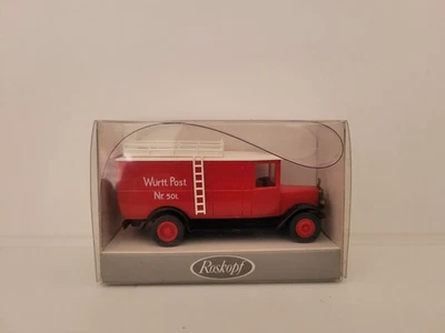 Modellautos 1:87 Mercedes Benz L2 Kastenwagen "Württemb. Post" in OVP, Roskopf - Bild 1 von 3