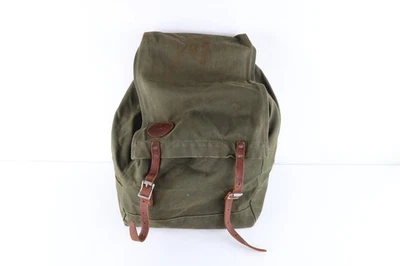 Bolso de Colección Duluth Pack Envejecido Lona Pesada Cuero Safford Paquete de Alimentos EE. UU. Foto 1 de 4