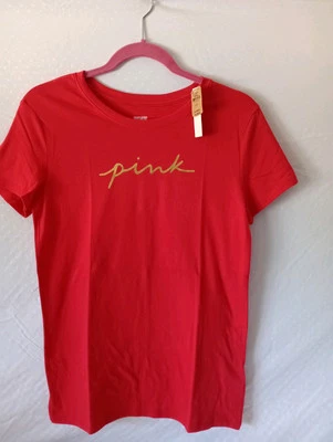 Camisa Rosa Victoria Secret Perfect Everyday Lounge Cuello Redondo Manga Corta M Foto 1 de 4