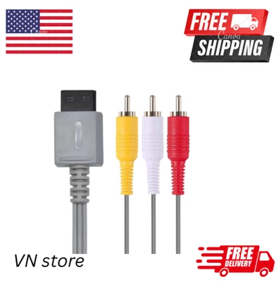 AV Composite Cable for Wii Wii U 6FT RCA Cord - Image 1 of 4