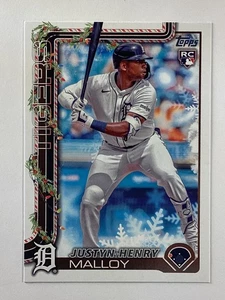 Topps Holiday Base #H31 Justyn-Henry Malloy RC 2025 Detroit Tigers - Imagen 1 de 2