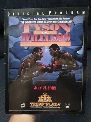 VINTAGE 1989 Tyson vs. Williams Boxing Match Program Trump Atlantic City Mike - Image 1 of 4
