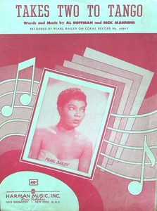 Takes Two To Tango Vintage Sheet Music Hoffman & Manning Pearl Bailey Cover 1952 - Picture 1 of 1
