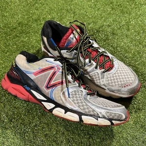 Zapatillas deportivas New Balance 1260v4 para hombre talla 11 plateadas rojas con cordones cómodas - Imagen 1 de 10