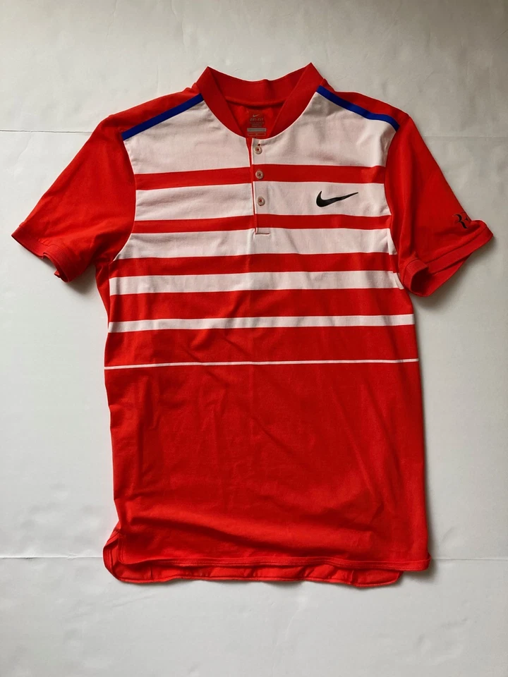 Nike Federer RF Indian Wells 2016 Henley Tenis Polo M Rayas 728951-696 Foto 1 de 4