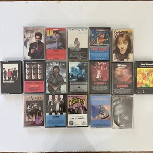 Lot 17 Cassettes - Cyndi Lauper, Debbie Gibson, Blondie, Dire Straits, Joan Jett - Imagen 1 de 2