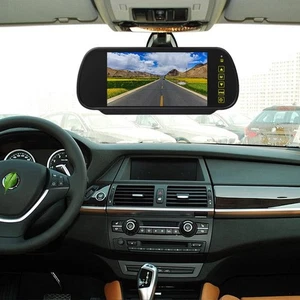 7" TFT LCD Screen Car Rear View Mirror Monitor for Reversing Camera 12V DVD VCR. - Picture 1 of 17