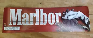 Marlboro Plastic Sign/Banner Winter Christmas Man Cave Garage 42 3/4'' x 12'' - Picture 1 of 9