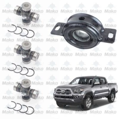 Se adapta a TOYOTA TACOMA 95-04 4x4 + 2x2 eje de transmisión juntas en U + kit de reparación de cojinete central Foto 1 de 2