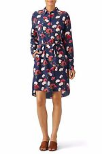 Nwt Equipment Short Delany Floral Print Silk Dress, Peacoat Multi Size S $388