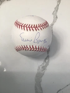 Ernie Banks LE 45/208 Multi Stat Signed Selig BB Beautiful Snow White PSA COA - Picture 1 of 5