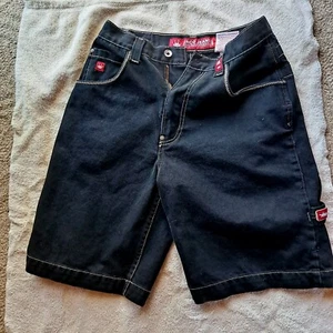JNCO Jeans Vtg Baggy Black Skater Logo Alligator Big Pocket Size 16 NICE Boys? - Picture 1 of 8