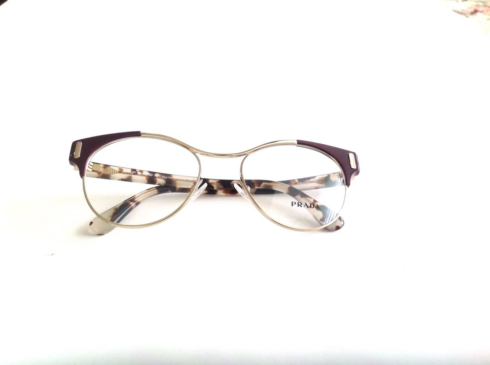 Anteojos Prada VPR 61T dorado/borgoña/La Habana VAX-1O1 tamaño 52 mm marco óptico Foto 1 de 4