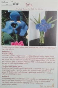 Pick Up Sticks Felted Flowers Iris Leaf Stem 8.5x5.5" brochure - Picture 1 of 3