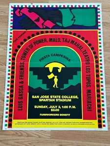 Farm Workers Benefit Press poster concerto originale Royal Chicano Airforce AOR - Foto 1 di 1