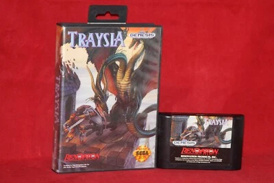 Traysia (Sega Genesis, 1992) Authentic Game Cartridge + Case - Image 1 of 4