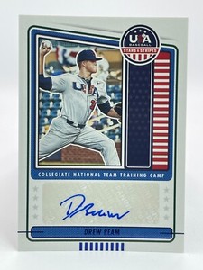 2023 USA Stars & Stripes DREW BEAM Blue Foil Auto Autograph Free Shipping
