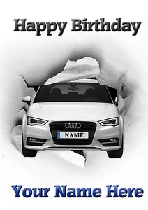 Audi A3 Happy Birthday A5 Personalised Card pidZ71 Dad Grandad Mum - Picture 1 of 1