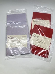 Raymar Aida Cloth Cross Stitch Fabric 14 Count 12 x 12 Lot Of 4 Red And Lavender - Picture 1 of 6