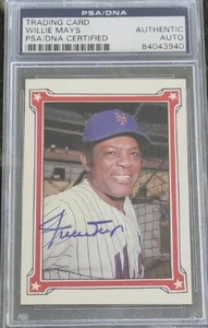 1984 RENATA GALASSO #89 VINTAGE SIGNED CARD WILLIE MAYS STORY METS PSA DNA - Picture 1 of 1