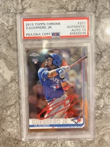 2019 Topps Chrome Vladimir Guerrero Jr Rookie Auto PSA 10 Authentic Auto 🔥 - Picture 1 of 2