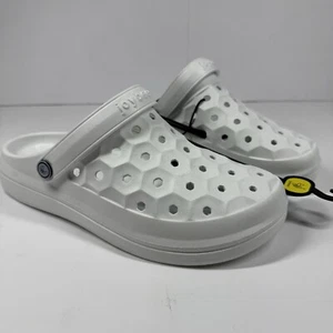Joybees Varsity Clog - Unisex Comfort Clog White - Womens 9/mens 7 - Picture 1 of 9