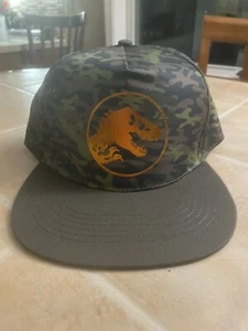 Jurassic World Snapback Hat Camouflage Hat NWT Adjustable Jurassic Park - Picture 1 of 7