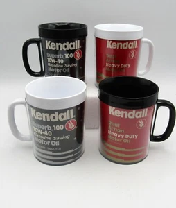 VTG. THERMO-SERV U.S.A. KENDALL MOTOR OIL INSULATED MUGS - SET OF 4 - NOS - Picture 1 of 5