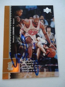 Voshon Lenard - 1997 U.D. Tarjeta de baloncesto autografiada #243 - Miami Heat - G - Imagen 1 de 2