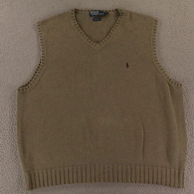 De Colección Polo Ralph Lauren Suéter Para Hombres 2XL Verde Mármol 100% Algodón Chaleco Foto 1 de 4