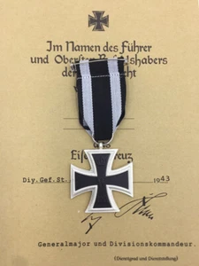 1Piece Germany Cross Medal 1813 1870 Year Iron Cross Medal Badge Pin With Ribbon - Picture 1 of 4
