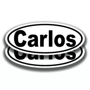 CARLOS NAME DECALs 2 Stickers Bogo Car Truck Bumper Window - Picture 1 of 1