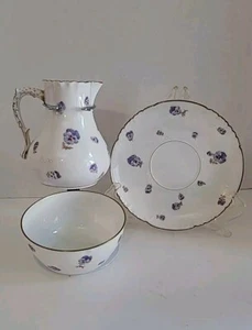 ch field haviland limoges CFH GDM France Purple Flower - Picture 1 of 14