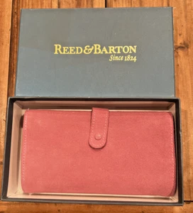 Reed & Barton Pink Suede Jewelry Organizer Travel Trifold LNC IOB L0805PS - Picture 1 of 11