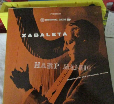 Zabaleta, Harp Music,  Counterpoint/Esoteric CPTS-5542, 1956, NM - Image 1 of 4