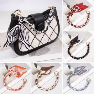 Bow Silk Scarf Bag Chain Metal Alloy Ribbon Handbag Strap  Bags - Picture 1 of 22